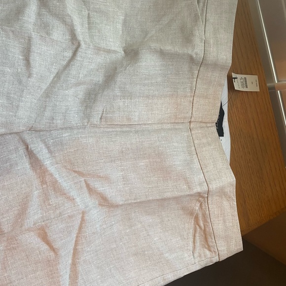 NWT Talbots oatmeal linen capris sz 10 - Picture 4 of 8